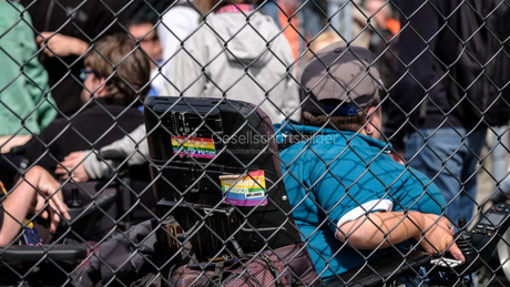 NichtMeinGesetz Protestaktion im Käfig