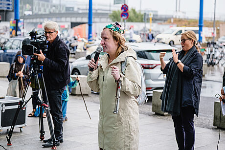 Protest- und Launchaktion des neuen Service "Entschädigung bei Barriere" im Zugverkehr