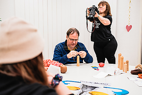 Making-of Foto aus dem "Inklusion im Fokus" Workshop - Gesellschaftsbilder.de Fotoworkshop „Inklusion im Fokus“ beim FPZ Balance in Berlin
